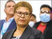  ?? FRANCINE ORR Los Angeles Times ?? THREE of Karen Bass’ predecesso­rs took office on July 1, giving them more time to build their teams.