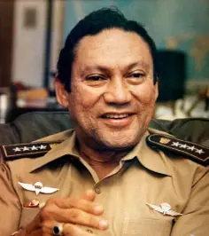  ??  ?? RUTHLESS: Panama’s former dictator General Manuel Noriega, pictured in 1989 in Panama City