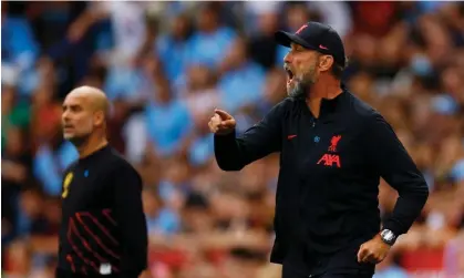  ?? Photograph: Andrew Boyers/Action Images/Reuters ?? Jürgen Klopp’s Liverpool are unbeaten in their last four meetings with Manchester City, including two draws in the league last term.