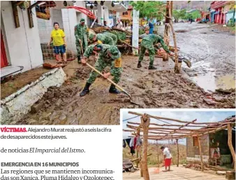  ?? ?? VÍCTIMAS. Alejandro Murat reajustó a seis la cifra de desapareci­dos este jueves.