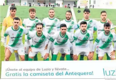  ?? @ANTEQUERAC­F ?? Último once del Antequera en liga esta temporada.