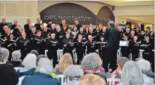  ?? BRANDY FORD SPECIAL TO THE WELLAND TRIBUNE ?? Chorus Niagara members participat­e in the group's 13th annual sing-a-thon fundraiser Seaway Mall on Saturday.