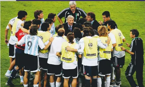  ??  ?? Leadership...extra time in the 2006 World Cup last-16 game against Mexico