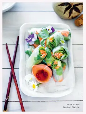  ?? / DF · GF ?? Fresh Salmon Rice Rolls