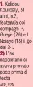  ?? AFP, EPA ?? 1. Kalidou Koulibaly, 31 anni, n.3, festeggia coi compagni P. Gueye (26) e I. Ndiaye (13) il gol del 2-1.
2) L’ex napoletano ci aveva provato poco prima di testa