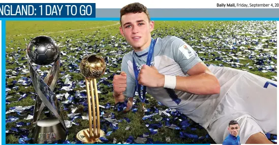  ?? GETTY IMAGES ?? Well grounded: Foden shone in England’s 2017 Under 17 World Cup win