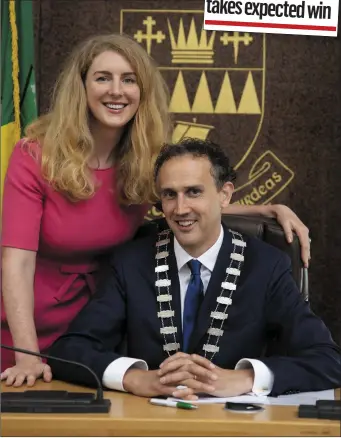  ?? Photo By Domnick Walsh ?? The new Mayor of Kerry Cllr Patrick O’Connor -Scarteen pictured with his wife Katie O’Connell.