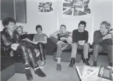  ??  ?? The Sex Pistols: From left to right, manager Malcolm McLaren, Steve Jones, Johnny Rotten (John Lydon), Glen Matlock and Paul Cook.