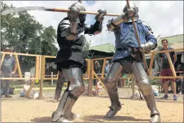  ??  ?? KNIGHTS IN THE DAY: Combatants will battle it out, in full gear, for the title of Royal Title Tournament winner. The sport of medieval combat is growing around the world, and KZN has some serious competitor­s.