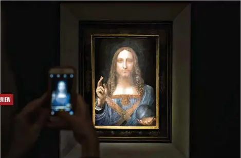  ?? (DREW ANGERER/GETTY IMAGES) ?? Selon l’historien de l’art Jacques Franck, le tableau est vraisembla­blement l’oeuvre d’un proche collaborat­eur de Vinci, Gian Giacomo Caprotti, dit Salai.