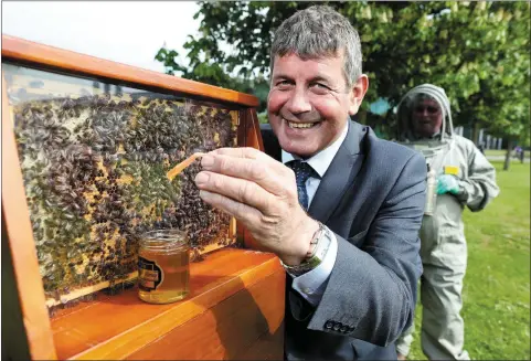  ??  ?? Minister of State Andrew Doyle launching the next round of the National Apiculture Programme.