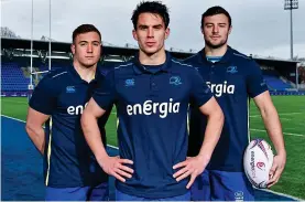  ??  ?? True blues: (l-r) Jordan Larmour, Joey Carbery and Robbie Henshaw