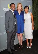  ??  ?? With director Ryan Coogler and actor Kerry Washington at a benefitfor the institute, 2013