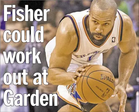  ?? GETTY ?? Derek Fisher is to talk with Phil Jackson this week about Knicks’ coaching job and already has relationsh­ip with Jim Dolan.