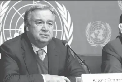  ??  ?? GUTERRES. “El único camino... es la negociació­n política”.