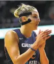  ?? Maddie Meyer / Getty Images ?? Mystics’ Elena Delle Donne, the league MVP, has been hampered by a back injury.