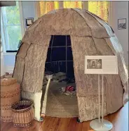  ?? PILOT NEWS GROUP PHOTOS/GAVIN GREER ?? A glimpse of what a wigwam would have looked like from the outside and the inside.