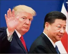  ?? (Photo AFP) ?? Entre Trump et Xi Jinping, le torchon n’a pas fini de brûler.