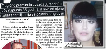  ??  ?? Svi je zaboravili: Jelena Marjanović