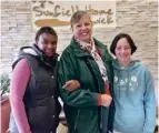  ?? ?? Pictured from left are Bronwyn Ramathula, Tania Darch and Jennifer Higgins. Ramathula and Higgins are setting off to Germany to compete in the Special Olympics this month.