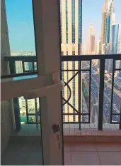  ?? Ali Al Shouk/Gulf News ?? A 16-year-old girl plunged to her death from the 17th floor of this building on Shaikh Zayed Road while trying to take a selfie. Right: A balcony on the tower that offers beautiful views.