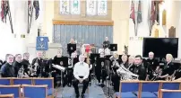  ??  ?? Entertaini­ng for the event. Callander Brass Band provided a musical treat