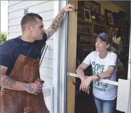  ?? HARRY SULLIvAN/TRURO DAILY NEWS ?? Kasey Cormier and Natasha Head were left picking up the pieces of both broken glass and their shattered trust Thursday morning after an overnight burglar stole the cash register and its contents from Cormier’s barbershop in Stewiacke. Two weeks ago,...