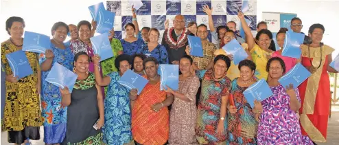  ?? Photo: Ronald Kumar ?? Makoi Vocational Training Centre women with National Training and Productivi­ty Centre (NTPC) director Dr Isimeli Tagicakive­rata after the awards ceremony on May 18, 2022.