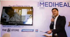  ??  ?? Mark Dean Lim, marketing head, Genson Distributi­on Inc., local distributo­r of Mediheal