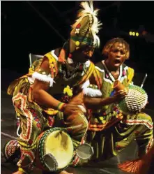  ??  ?? US-based Dafra Drum is a multicultu­ral group that performs dance and drumming from the Djeli/Griot tradition of West Africa. — LILIAN WU