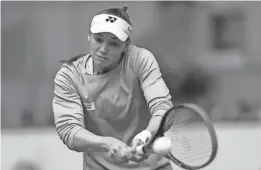  ?? SUSANA VERA/REUTERS ?? Elena Rybakina hits a return against Yulia Putintseva during a Madrid Open match May 1.