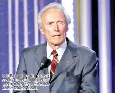  ??  ?? Clint Eastwood has filed a lawsuit seeking to reclaim intellectu­al property that could be used to combat diabetes and other diseases.