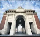  ??  ?? The Menin Gate Memorial and the Welsh Memorial Park, Langemark