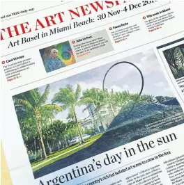  ??  ?? Arte de tapa: Le Parc, Faena y una obra de Matías Duville