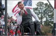  ?? ASSOCIATED PRESS FILE PHOTO ?? Rep. Madison Cawthorn, R-N.C., speaks before former President Donald Trump takes the stage at a rally on April 9 in Selma, N.C.