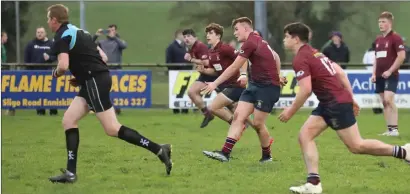  ?? ?? Daire Hill has a kick at a penalty for Skins against City of Derry at Mullaghame­en on Saturday.