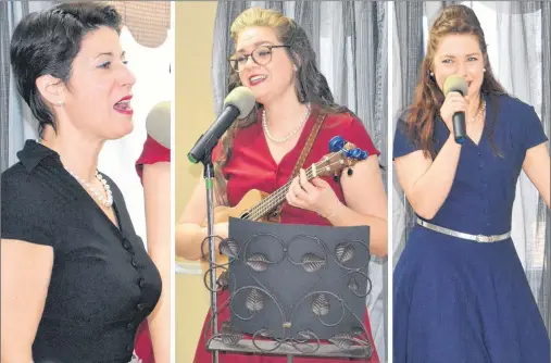  ?? SALLY COLE/THE GUARDIAN ?? Kelley Mooney, left, Allison Kelley and Suzanne Wilkie, right, share their solo moments during a performanc­e of “Generation­s of Fascinatin­g Ladies” at Rosewood Residence in Hunter River this past Tuesday. The musical revue is currently on a tour of...