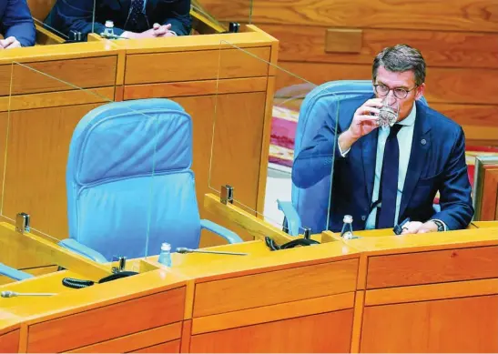  ?? EP ?? El presidente de la Xunta, Alberto Núñez Feijóo, en el Parlamento gallego
