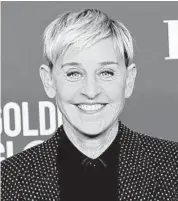  ?? CHRIS PIZZELLO/INVISION ?? Ellen DeGeneres, seen in January, used her talk show’s opening monologue to address workplace allegation­s.