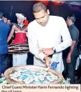  ??  ?? Chief Guest Minister Harin Fernando lighting the oil lamp