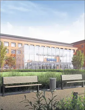  ??  ?? A CGI of the proposed ‘super’ hospital in Canterbury
