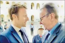  ?? ?? Emmanuel Macron et Guy Darmanin.