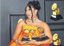  ?? FOTO: KEVIN MAZUR / THE RECORDING ACADEMY / AFP ?? Ging mit drei Grammys nach Hause: Die Us-amerikanis­che Rapperin Megan Thee Stallion.