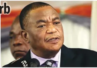  ??  ?? Vice-President Constantin­o Chiwenga