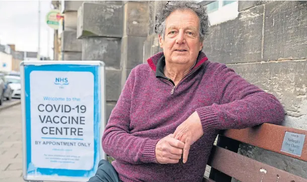  ??  ?? CONCERNED: Pensioner Gordon Blain said he had to push the authoritie­s in Fife after failing to receive his vaccinatio­n appointmen­t on time.