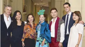  ??  ?? (From left) Essilor’s Cesare Galli, Kering Eyewear’s Sandra Wang, Ideal Vision VP Joy Go, Tessa Prieto-Valdes, Tedrick Yau, Essilor’s Lucas Gestin and Kering Eyewear’s Ung Min Lee.