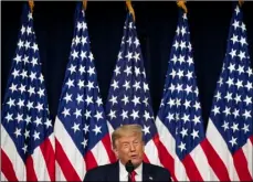  ?? Photo/Alex Brandon,
AP ?? In this July 24 file photo President Donald Trump speaks during an event to sign executive orders on lowering drug prices, in the South Court Auditorium in the White House complex in Washington.