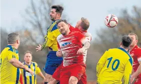  ??  ?? Kirkton (yellow) were head and shoulders above Whitfield Tavern.