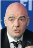  ??  ?? GIANNI INFANTINO