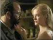  ?? HBO ?? Jeffrey Wright and Evan Rachel Wood share a scene in a secondseas­on episode of HBO’s “Westworld.”
